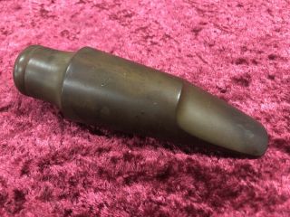 Vintage C.  G.  Conn Eagle Stamp Hard Rubber Mouthpiece For Baritone Sax, .  087 " Tip