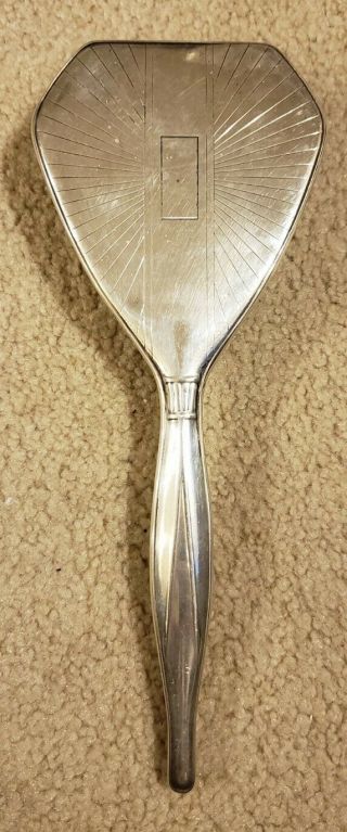 Vintage Elgin American Made Sterling Silver Hair Brush 10 " Long - Art Deco 123g