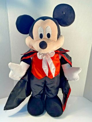 Disney Mickey Mouse Vampire Dracula Plush Soft Toy 23 " Stuffed Halloween Cape