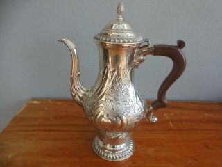 Vintage Antique Silver Plate On Copper Hand Crafted Tea Coffee Pot Made In Uk