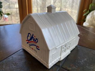 Vintage Mccoy Pottery Ohio Bicentennial Barn Collectable Piggy Bank Signed