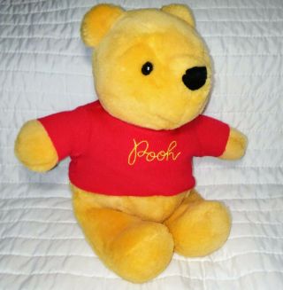13 " Gund / Disney Winnie The Pooh Plush Bear Sears Red Sweater Toy Vintage Eeuc