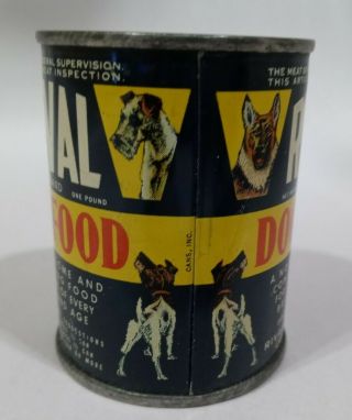 Vintage Rival Dog Food Tin Can Coin Bank Promotion - 2