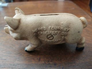 Cast Iron Norco Foundry,  Pottstown,  Pa,  Vintage - Style Pink Pig Coin Bank