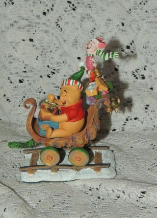 2 Winnie The Pooh Christmas Train Cabbose Pc.  & Tigger Train Look (danbury)