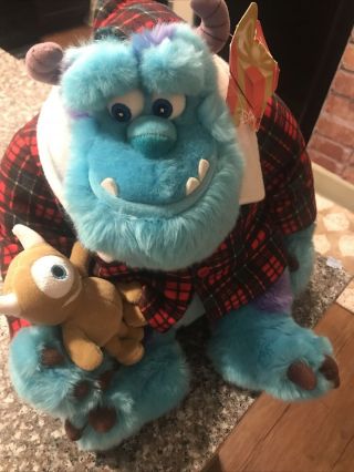 Disney Monsters Inc Sulley Plush Plaid Outfit
