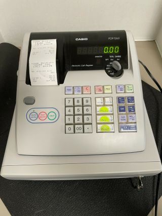 Casio Pcr - T265 Cash Register Pos Terminal With Keys/money Tray/retail Box
