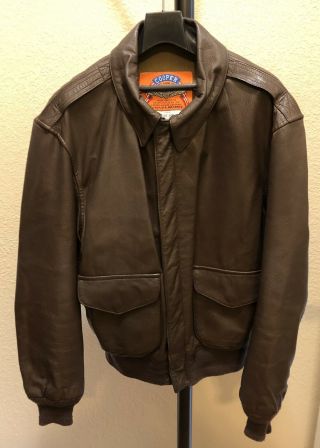 Vintage Cooper Usaf A - 2 Leather Flight Jacket,  44r