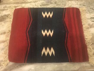 Vintage Navajo (?) Native American Indian 16“ X 20“ Handwoven Wool