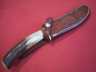 Vintage Randall Knife Knives Model 3 - 5,  W/ Stag Handle,  JRB Sheath,  Thick Spacers 6