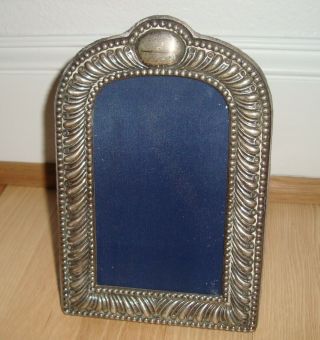 Vintage English Sterling Silver Picture Frame By Jr For 4x6 " Photo No Mono
