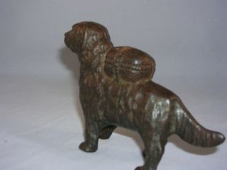 Retriever with Pack Cast Iron Bank - early 1900s 3