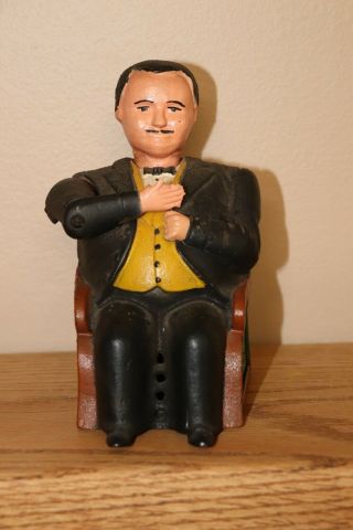 Vintage Tammany Hall Cast Iron “book Of Knowledge” Mechanical Bank