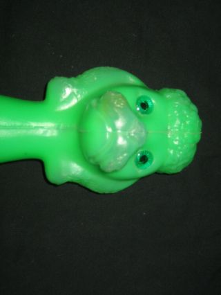 Vintage Fifi Poodle Plastic Blow Mold Bank Blue Dog puppy 1960s Mid Century Old 2