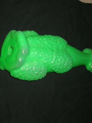 Vintage Fifi Poodle Plastic Blow Mold Bank Blue Dog puppy 1960s Mid Century Old 3