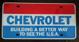 Vintage Chevrolet License Plate Building A Better Way To See The Usa