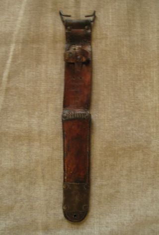 Wwii Us M6 L&c Leather Sheath For M3 Fighting Knife.