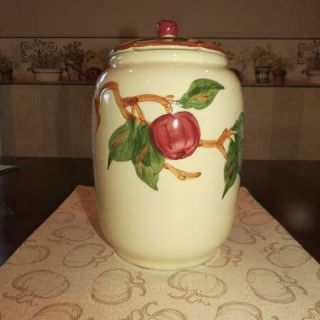 Vintage Franciscan Ware Apple Cookie Jar Old 1940 