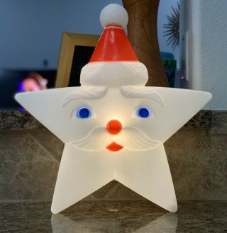 Vintage SANTA STAR Plastic Blowmold BLOW MOLD Christmas UNION PRODUCTS 1991 2