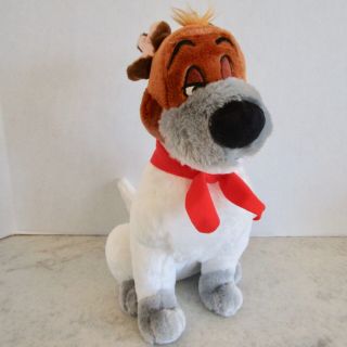 Oliver And Company Dodger Red Scarf Disney Store Dog Plush 14 " Stuffed Animal