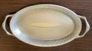 Antique Miniature Basketweave Sterling Oval Tray Mappin & Webb English