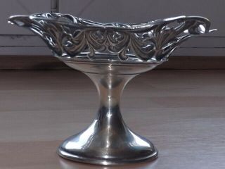 Stunning Solid Silver Pierced Pedestal Dish By Marples & Co Birmingham 1906 3