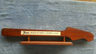 Vintage Fender Guitar Dealer Rosewood Dealer Table Sign