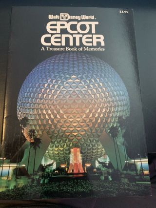 1989 Walt Disney Epcot Center Treasure Book Of Memories Book