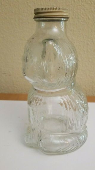 VINTAGE Grapette Soda CAT Glass Bottle Bank with Metal Lid With Coin Slot 2