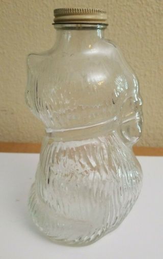 VINTAGE Grapette Soda CAT Glass Bottle Bank with Metal Lid With Coin Slot 3