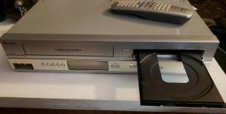 Philips DVP3345V/17 VCR DVD Player COMBO SILVER W/ REMOTE VINTAGE 2008 2