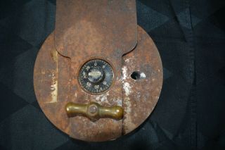 Vintage Vault Floor Safe Door Drilled Hinged Steampunk Old Time Rustic Decor