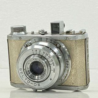 Vintage Gelto D Iii Camera W/ Grimmel 35mm F5 Lens From Japan [kc]