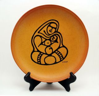 Vintage Blue Mountain Pottery Canada Native Artist Series Plate Apakark