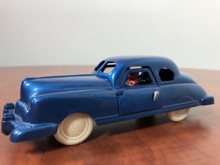 Vintage Renwal 90 Metallic Blue Sedan Plastic Car W/spare Tire 6½ "
