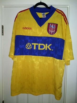 90’S Vintage Crystal Palace 1997/1998 Home Jersey Shirt Adidas TDK Size XXL 2