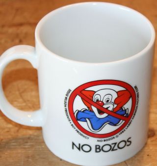 No Bozo The Clown World Famous Bozos Mug Cup Glass Larry Harmon 1983 Promo