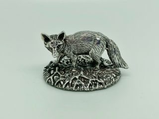 Vintage Camelot Silverware Sterling Silver Filled Detailed Fox Figure