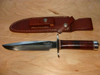 Randall Made Knives Model 1 - 7 " Fighter " N/s Guard S/s Blade Sullivan Sheath