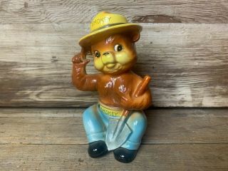 Rare Vintage Smokey The Bear Bank By Norcrest Japan National Park Forest Service