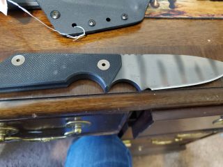 Strider Knives Fixed Blade Knife W/ Black G - 10,  Tiger Stripe