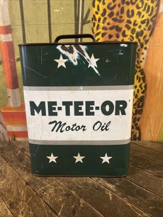 Vintage Me - Tee - Or Motor Oil Two Gallon Can Gas Station Sign Stars Garage Grease