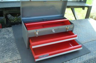 Vintage 1975 Craftsman 2 Drawer Mechanics Tool Box Tool Chest 65336 Made In Usa