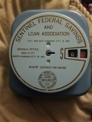 Vintage Add - A - Coin Bank By Sentinel Federal Savings & Loan Association