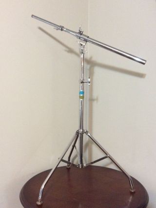 Vintage 1970s Ludwig Hercules Boom Cymbal Stand With Spur - Lok Blue/olive Badge