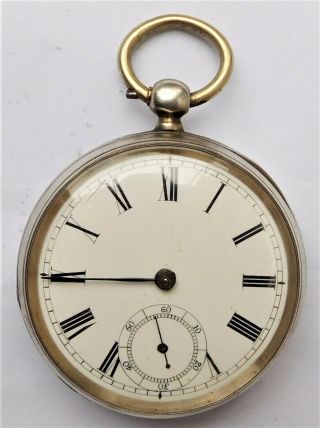 No Resrve Waltham Hm 1882 Silver Mechanical Pocket Watch Vintage Antique