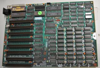 Vintage Ibm 64 - 256 Xt Motherboard W/ Amd 8088 And Intel 8087