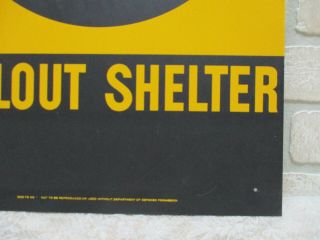 Authentic Vintage FALLOUT SHELTER SIGN U.  S.  Gov Issue.  20 X 14 LARGE 2