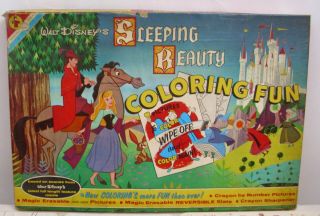 Walt Disney Sleeping Beauty Coloring Fun Set Boxed Transogram