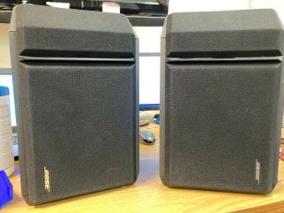 Pair (2) Vintage Bose 201 Iv Direct Reflecting Speakers Bose Sound Great Cabinet